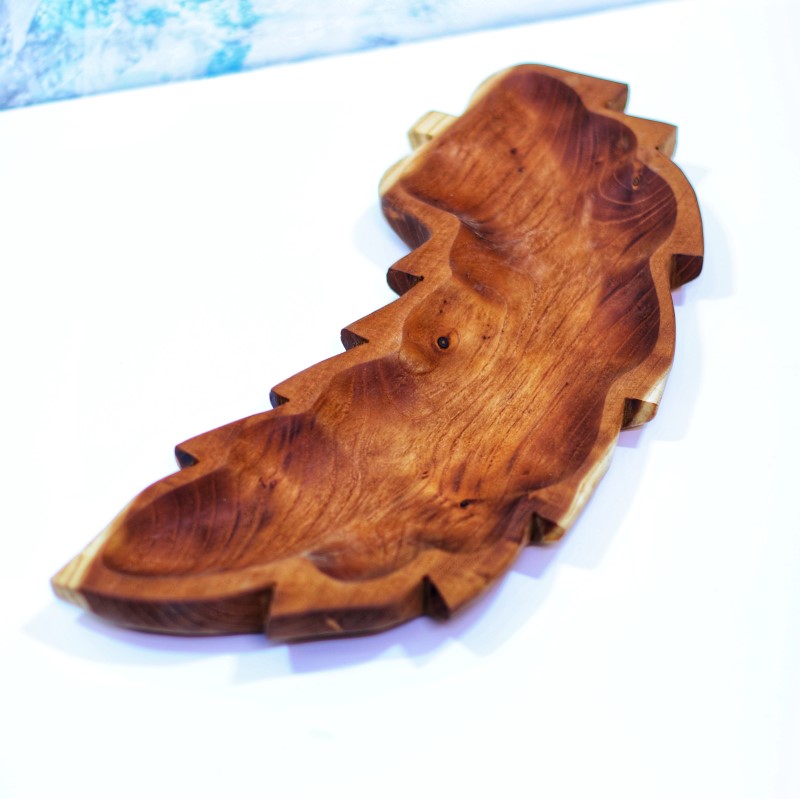 میوه خوری چوبی مدل برگ (کد 85)