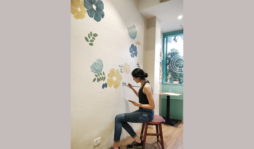 نقاشی ساده روی دیوار | دکوکاف