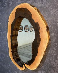 آینه چوبی روستیک | دکوکاف