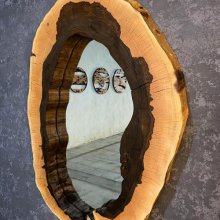 آینه روستیک چوب گردو