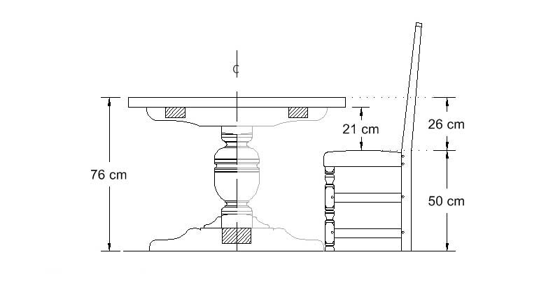 ارتفاع مناسب میز و صندلی استاندارد ناهار خوری | دکوکاف