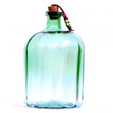 بطری شیشه ای استوانه ای طوقدار موج بزرگ سبز