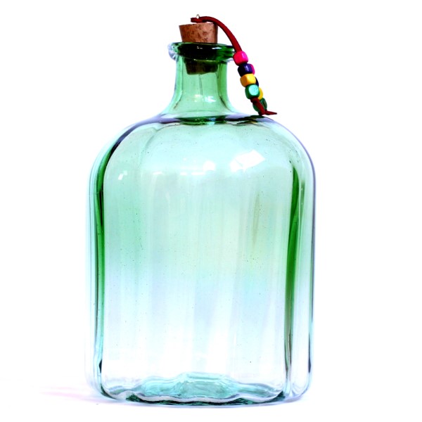 بطری استوانه ای طوقدار موج بزرگ سبز | دکوکاف