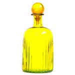 بطری استوانه شیاردار در حبابی بزرگ زرد | دکوکاف