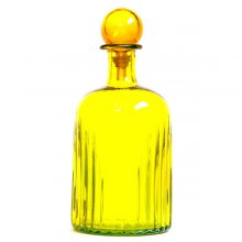 بطری شیشه ای استوانه شیاردار در حبابی بزرگ زرد