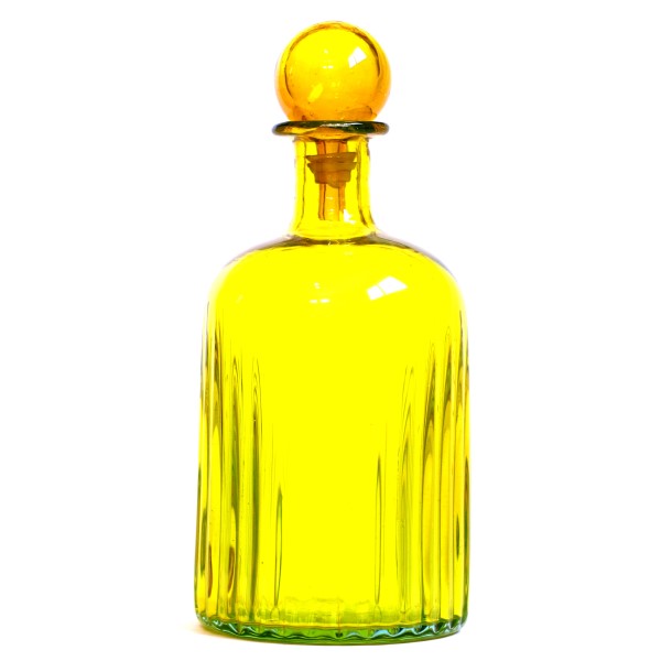 بطری استوانه شیاردار در حبابی بزرگ زرد | دکوکاف