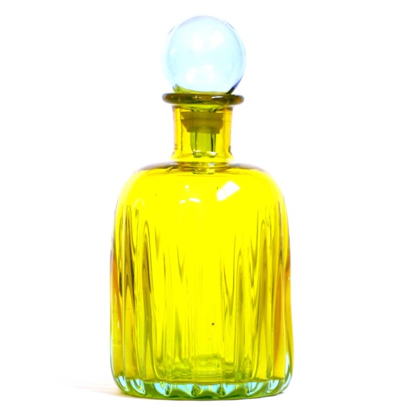 بطری استوانه شیاردار در حبابی کوچک زرد | دکوکاف