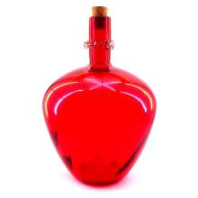 بطری شیشه ای خمره ای مدل پیچک قرمز