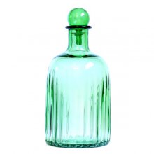بطری شیشه ای استوانه شیاردار در حبابی بزرگ سبز