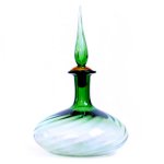 بطری موجدار در نیزه ای پهن سبز | دکوکاف