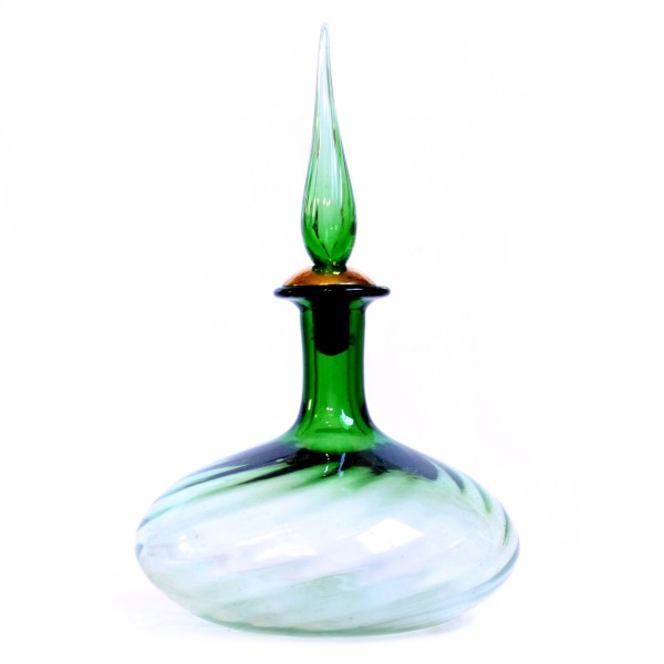 بطری موجدار در نیزه ای پهن سبز | دکوکاف
