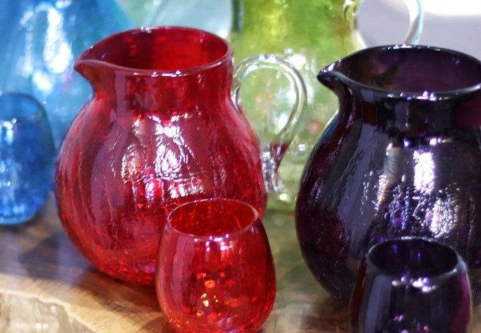 خرید ظروف شیشه ای رنگی قدیمی | دکوکاف | www.decocaf.com