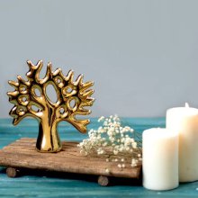 مجسمه سرامیکی درخت آرزو طلایی