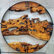 ساعت دیواری چوبی روستیک مدل فرجاد