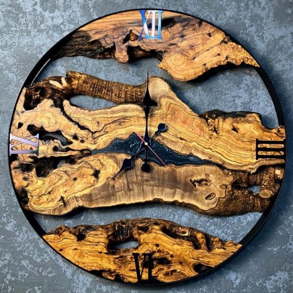 ساعت دیواری چوبی مدل آیین | دکوکاف