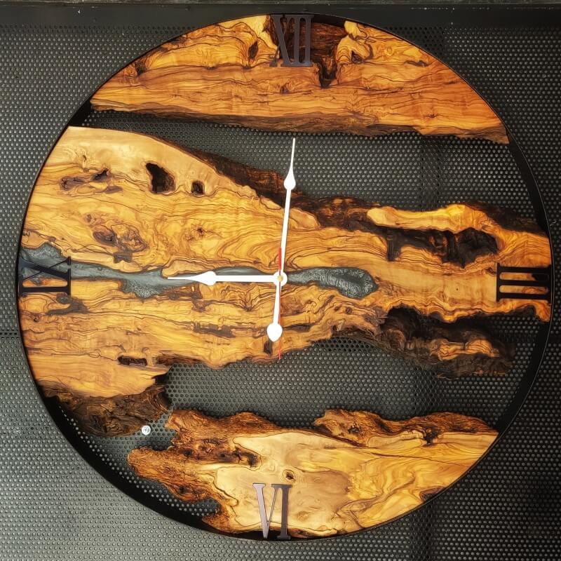 ساعت دیواری چوبی مدل اوژن روستیک | دکوکاف