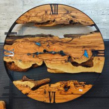 ساعت دیواری چوبی قطر 70 سانتی متر مدل ترنج