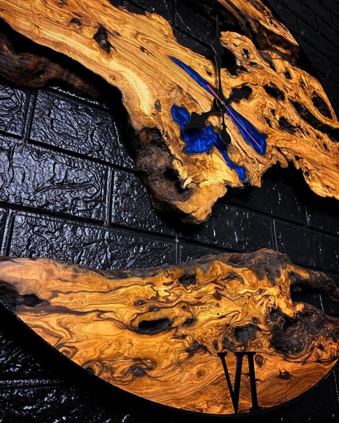 ساعت دیواری چوبی ژینا | دکوکاف