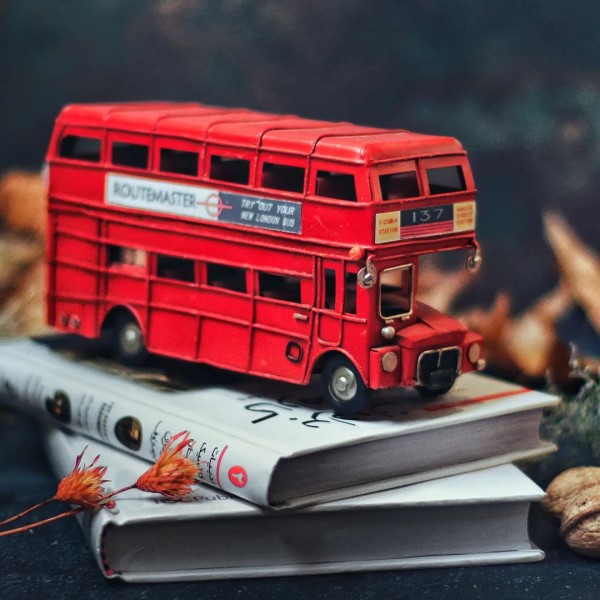ماکت فلزی اتوبوس دوطبقه دست‌ساز مدل لندن سایز کوچک | دکوکاف | www.decocaf.com