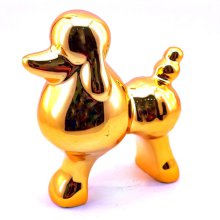 مجسمه سرامیکی سگ طلایی