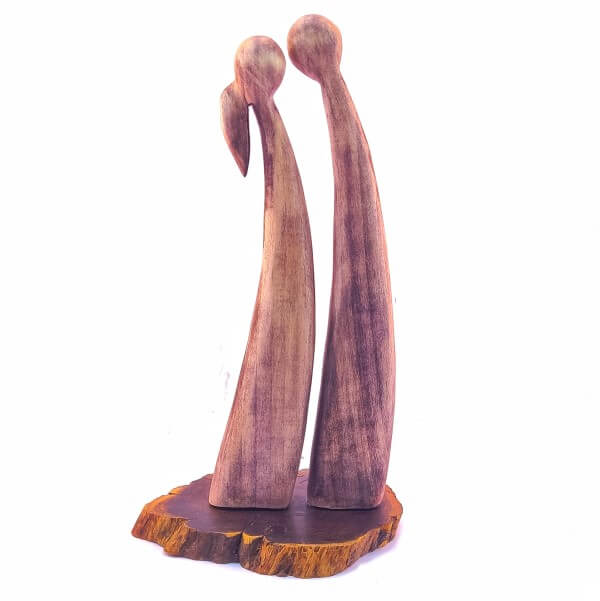 مجسمه چوبی دختر و پسر عاشق | دکوکاف