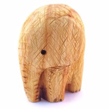مجسمه چوبی دست ساز فیل خودرنگ