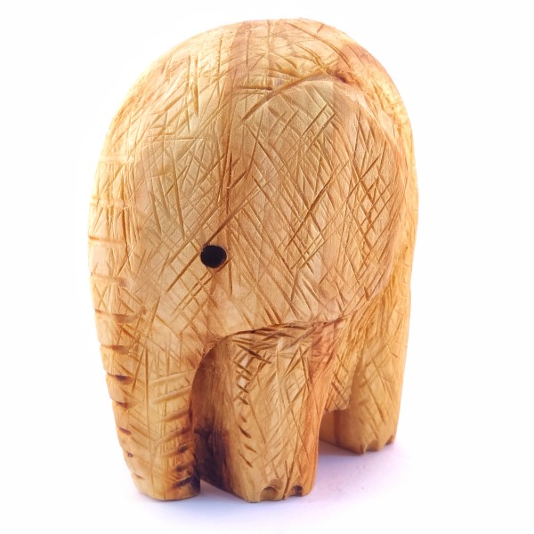مجسمه چوبی دست ساز فیل خودرنگ | دکوکاف