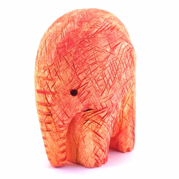 مجسمه چوبی دست ساز فیل صورتی | دکوکاف